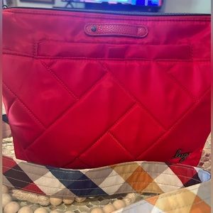 Cheerful Red Quilted Lug Crossbody Bag